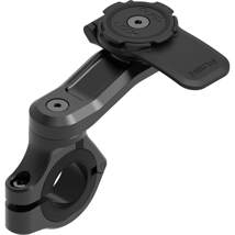 Quad Lock Motorcycle Handlebar Mount Pro securely attaches to motorcycle handlebars for easy phone access and navigation.
