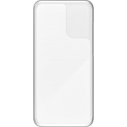 Quad Lock Poncho for iPhone XS Max, clear protective cover with waterproof design, shown on the phone.