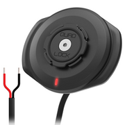 Quad Lock waterproof wireless charging head for 12V-24V vehicles, durable and weather-resistant for secure charging.
