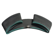 Vee Rubber 400/450(110/120)-19 TR4 straight valve inner tube for motorcycle tires, showing the valve and rubber tube.