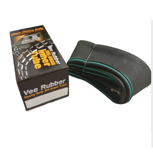 Vee Rubber ultra heavy-duty off-road inner tube 110/100-18 TR4 straight valve installed for off-road motorcycle tires